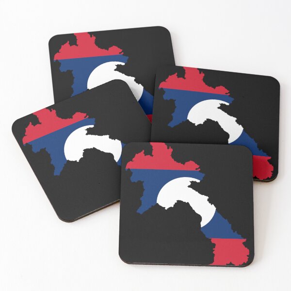 Item preview, Flag Map of Laos designed and sold by feether-store.