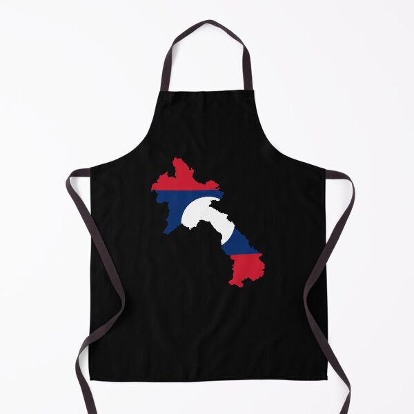 Item preview, Flag Map of Laos designed and sold by feether-store.