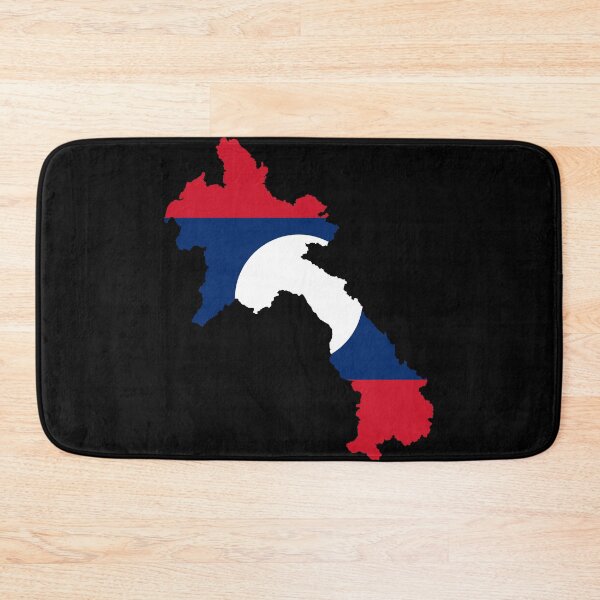 Item preview, Flag Map of Laos designed and sold by feether-store.