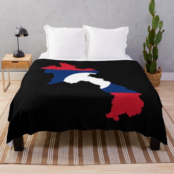 Item preview, Flag Map of Laos designed and sold by feether-store.
