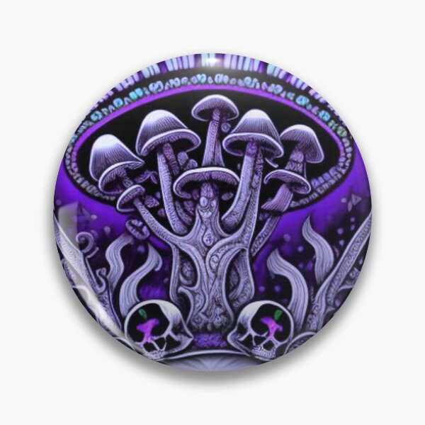 Item preview, Psychedelic Mushrooms & Skulls designed and sold by TheDarkWardrobe.