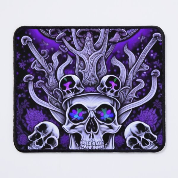 Item preview, Psychedelic Mushrooms & Skulls designed and sold by TheDarkWardrobe.