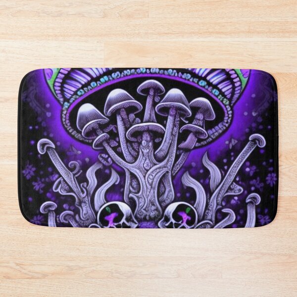 Item preview, Psychedelic Mushrooms & Skulls designed and sold by TheDarkWardrobe.