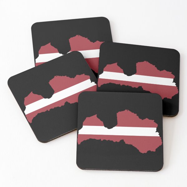 Item preview, Flag Map of Latvia designed and sold by feether-store.