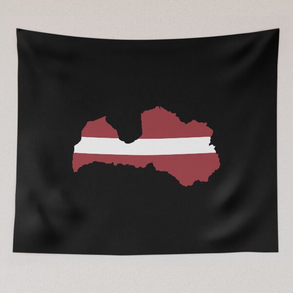Item preview, Flag Map of Latvia designed and sold by feether-store.