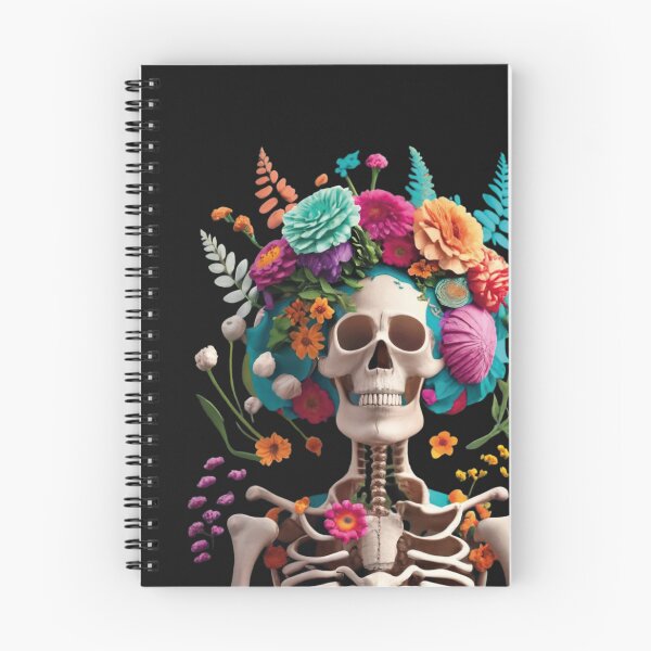 Item preview, Skeleton with floral wreath designed and sold by LuckyFamily.