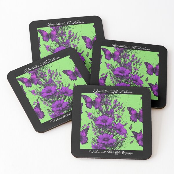 Item preview, Cyber Punk Wildflowers With Butterflies Neon Color Design designed and sold by EarthArtDesigns.