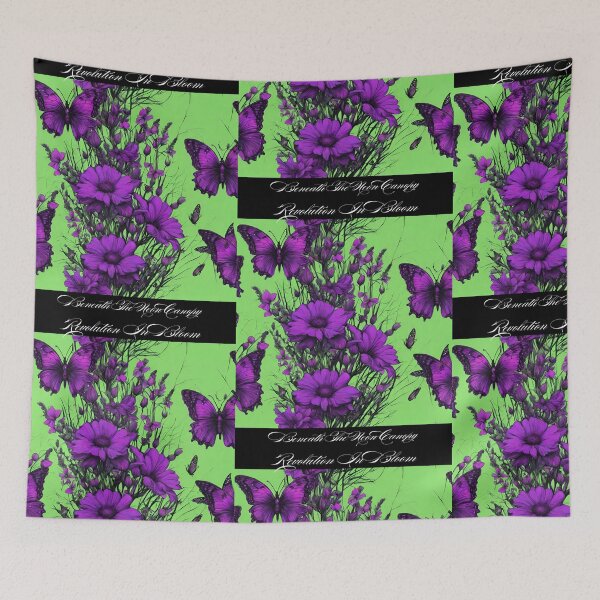 Item preview, Cyber Punk Wildflowers With Butterflies Neon Color Design designed and sold by EarthArtDesigns.
