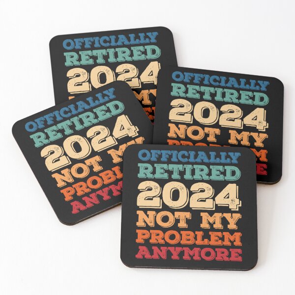 Item preview, Officially Retired 2024 Not My Problem Anymore Distressed Colorful Gift for Retired Men Women designed and sold by Kipcio.