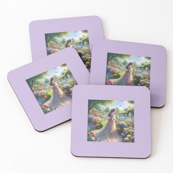 Item preview, whimsical girl in her beautiful garden designed and sold by RyleyShhn.