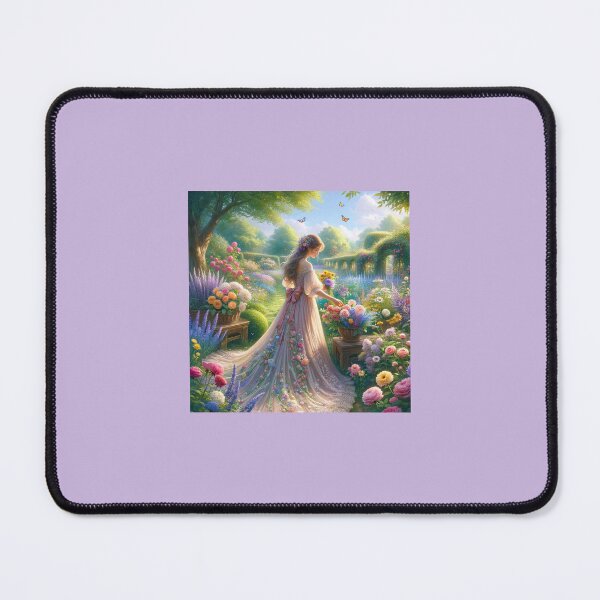 Item preview, whimsical girl in her beautiful garden designed and sold by RyleyShhn.