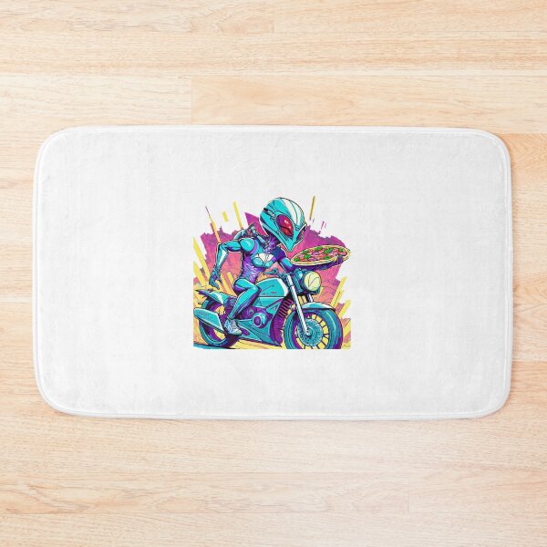 Item preview, Alien Pizza delivery on a Motorcycle designed and sold by BADESIGNZZ.