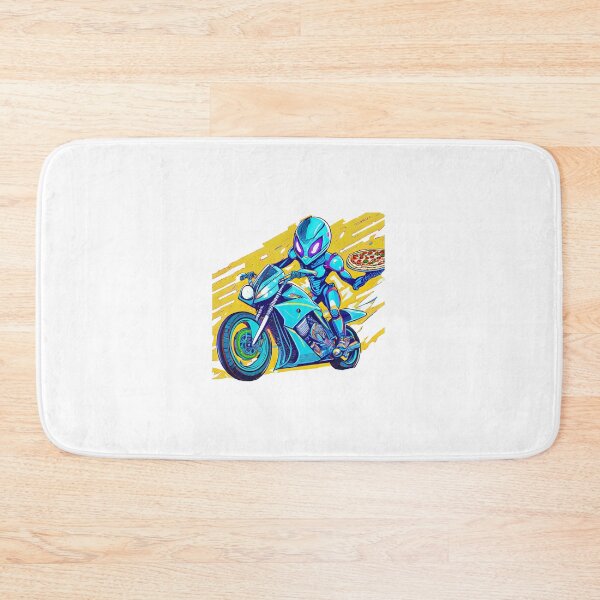 Item preview, Alien with Pizza on a Supersport designed and sold by BADESIGNZZ.