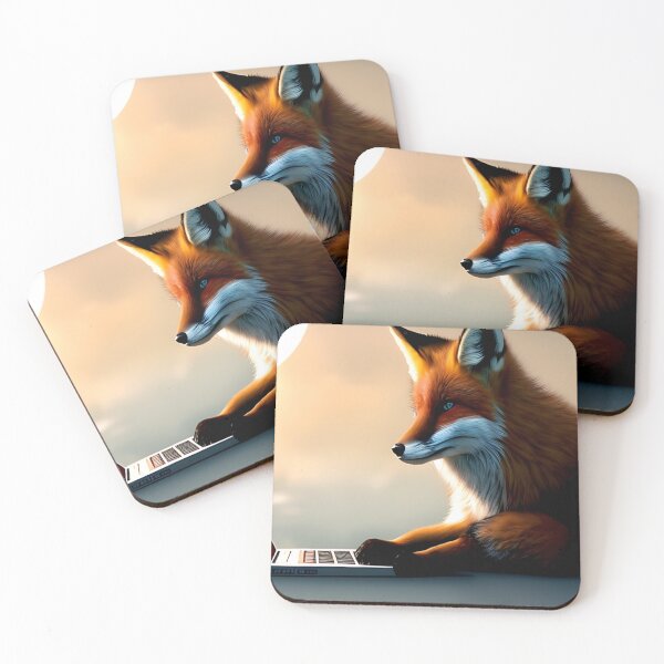 Item preview, Tech Fox working on laptop designed and sold by Sparkdesigner2.