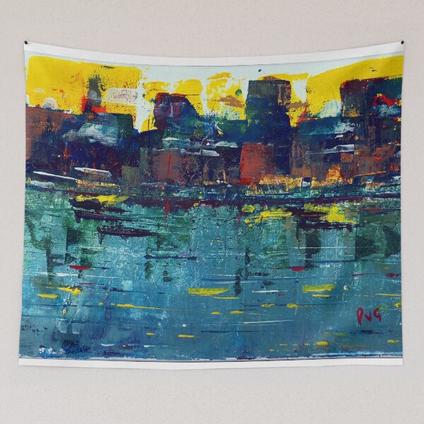 Item preview, City Port Sunset - Acrylic on Canvas designed and sold by Paul Gilbert.