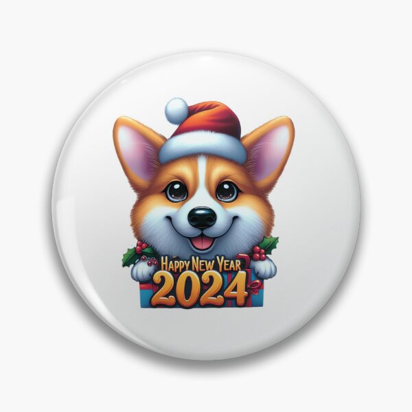 Item preview, Corgi Cheer: Tongue-Out Toast to a New Year Fiesta! designed and sold by EpicPaws.