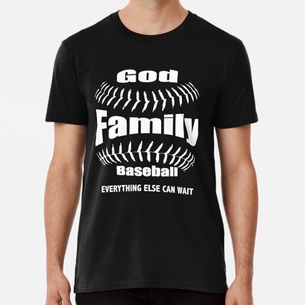 Adult God. Family. Baseball. Navy Blue T-Shirt Medium / Adult