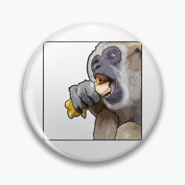 Artikelvorschau, Square Snacking Gibbon entworfen und verkauft von UnderbiteShop.