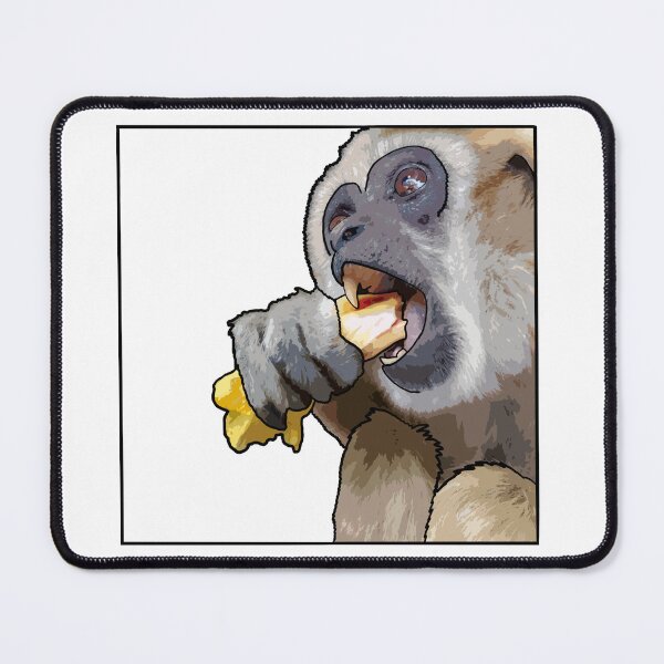 Item preview, Square Snacking Gibbon designed and sold by UnderbiteShop.