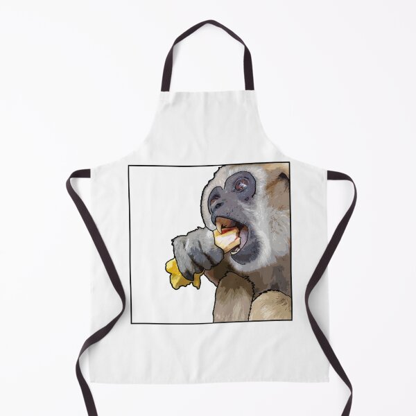 Item preview, Square Snacking Gibbon designed and sold by UnderbiteShop.