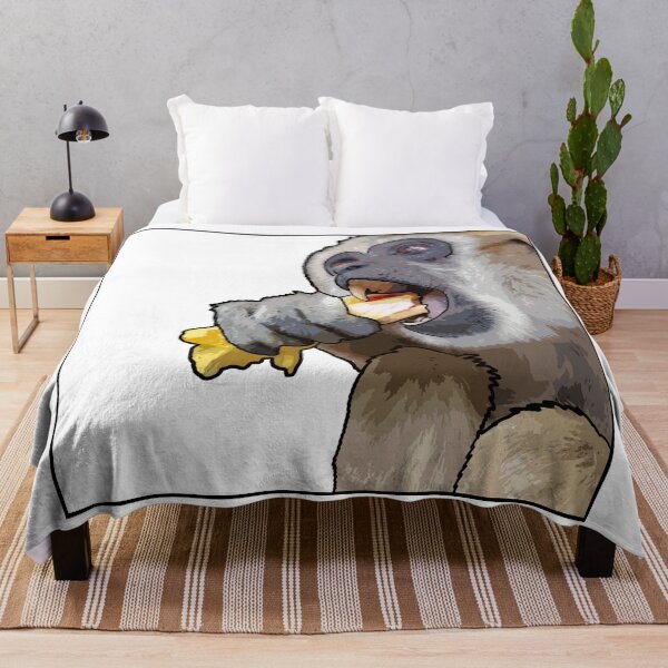 Item preview, Square Snacking Gibbon designed and sold by UnderbiteShop.