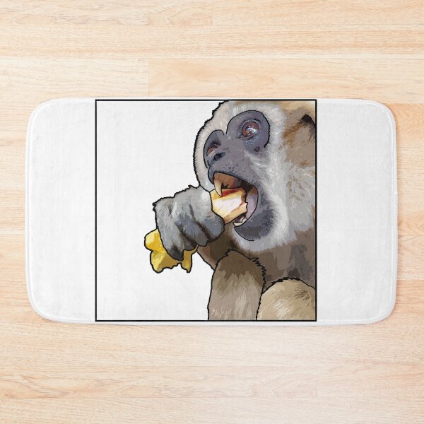 Item preview, Square Snacking Gibbon designed and sold by UnderbiteShop.