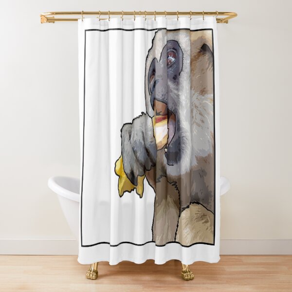 Item preview, Square Snacking Gibbon designed and sold by UnderbiteShop.