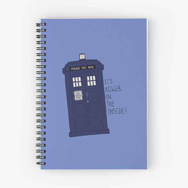 Item preview, "It's Bigger On The Inside!" Time Travel Police Box Quote Print Design  designed and sold by abldesign.