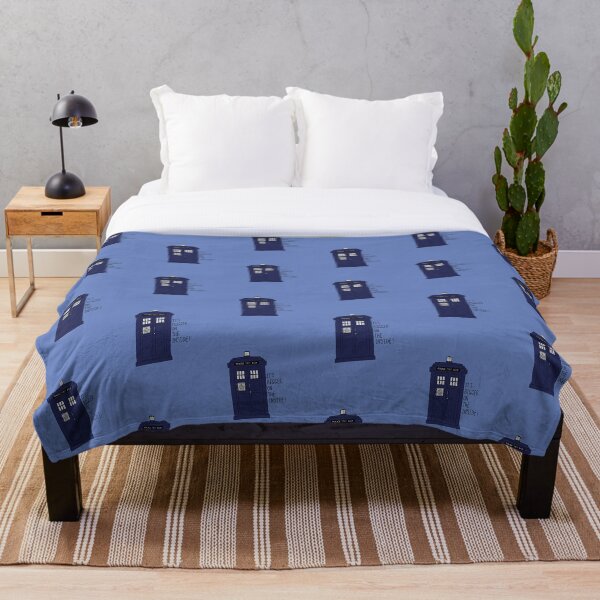 Item preview, "It's Bigger On The Inside!" Time Travel Police Box Quote Print Design designed and sold by abldesign.