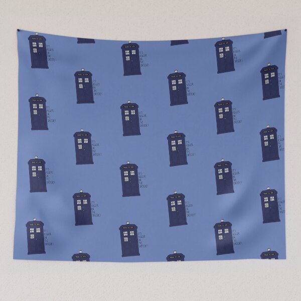 Item preview, "It's Bigger On The Inside!" Time Travel Police Box Quote Print Design  designed and sold by abldesign.