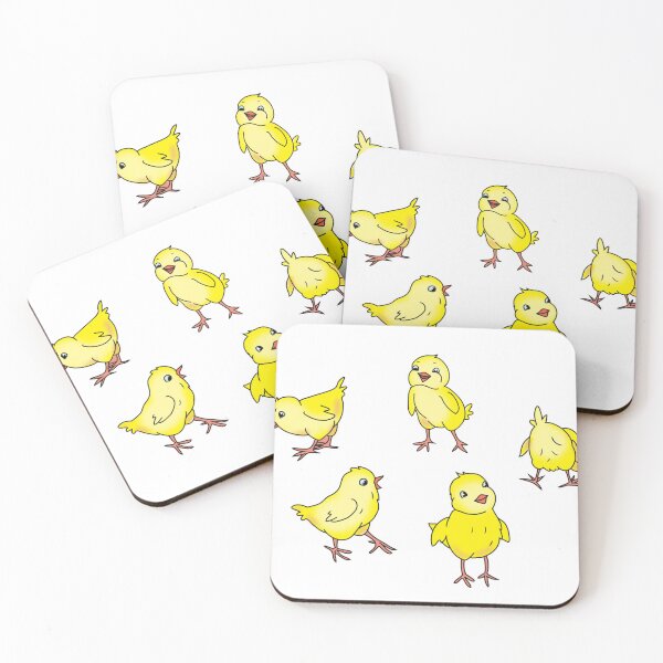 Item preview, yellow cartoon chickens designed and sold by sonaadalian.