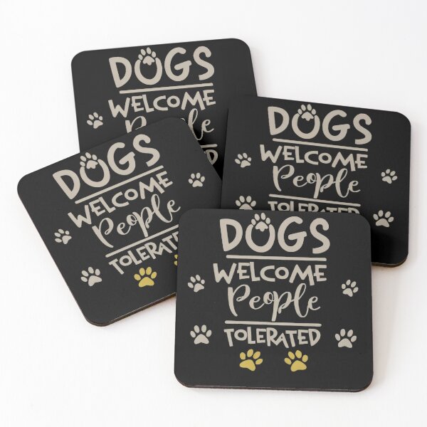 Item preview, Dogs Welcome People Tolerated awesome design for pet lovers but not only designed and sold by FashionFlock.