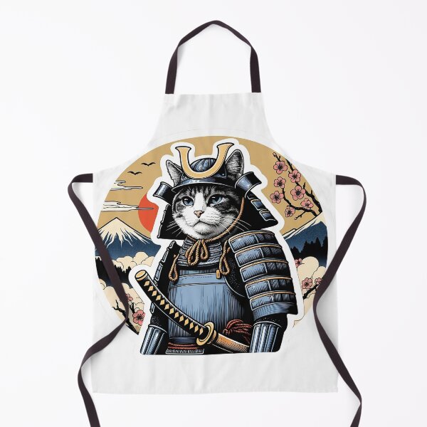 Item preview, Samurai Cat in Traditional Ukiyo-e Style - Feline Shogun designed and sold by LumberEchoArts.