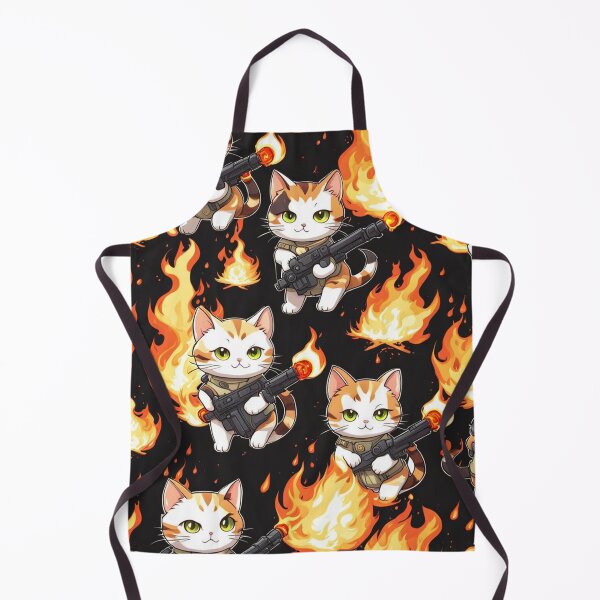 Item preview, Cute Cat Fires with a Flamethrower designed and sold by Simplybe1.