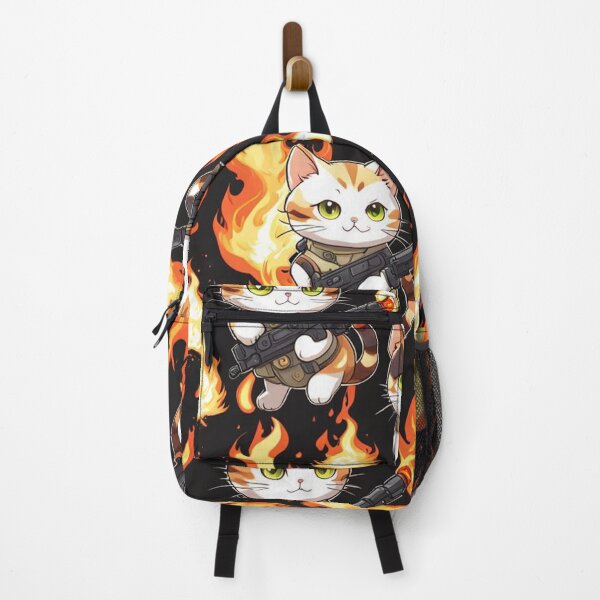 Item preview, Cute Cat Fires with a Flamethrower designed and sold by Simplybe1.