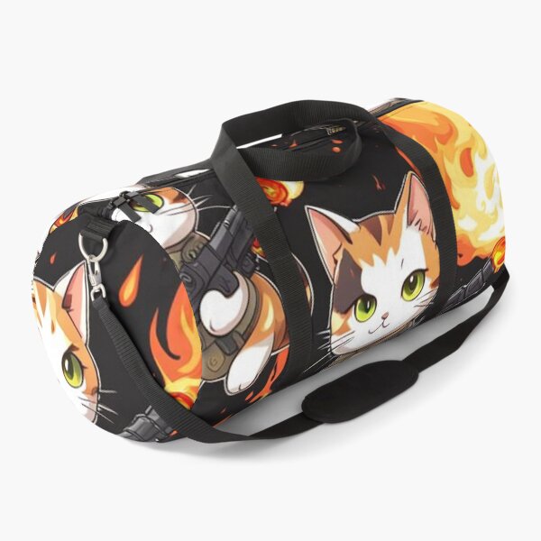 Item preview, Cute Cat Fires with a Flamethrower designed and sold by Simplybe1.