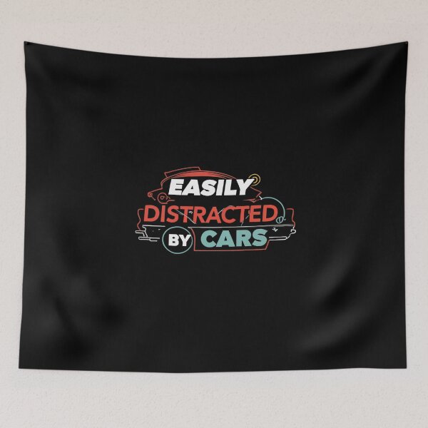 Item preview, Easily Distracted By Cars ideal graphic for car lovers designed and sold by FashionFlock.
