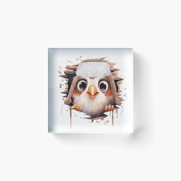 Item preview, Cute Peeking Watercolor Owl designed and sold by TheAnimalZ00.