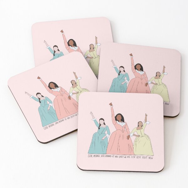 Item preview, "Look Around, Look Around At How Lucky We Are To Be Alive Right Now" Schuyler Sisters Hamilton Quote Print Design  designed and sold by abldesign.
