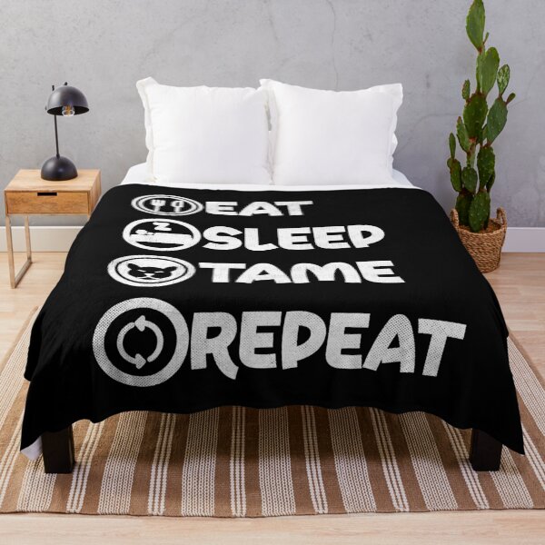 Item preview, eat sleep tame repeat funny sayings designed and sold by Artsy Aura ⭐⭐⭐⭐⭐ .