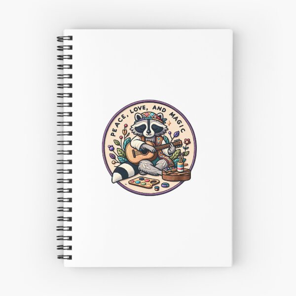 Item preview, Raccoon Guitarist Embroidery-Style Patch designed and sold by #Adulting Central.