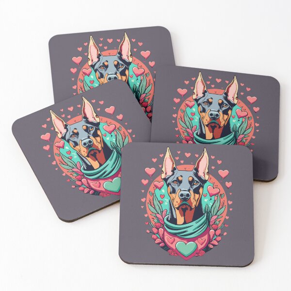 Item preview, Doberman Love on Valentine's Day designed and sold by VoyteksDesigns.