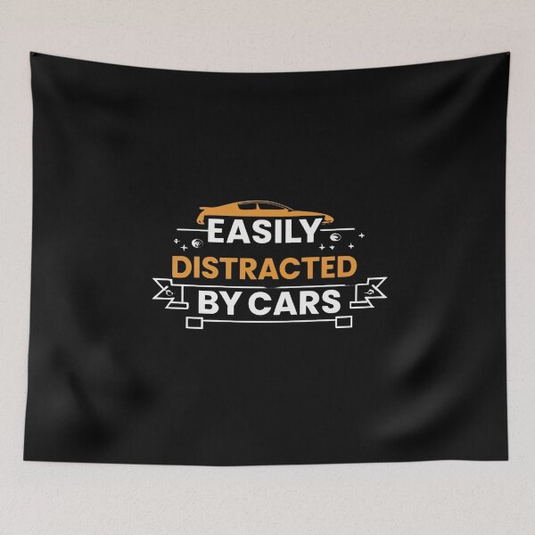 Item preview, Easily Distracted By Cars ideal graphic for car lovers designed and sold by FashionFlock.