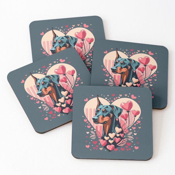 Item preview, Doberman Love on Valentine's Day designed and sold by VoyteksDesigns.