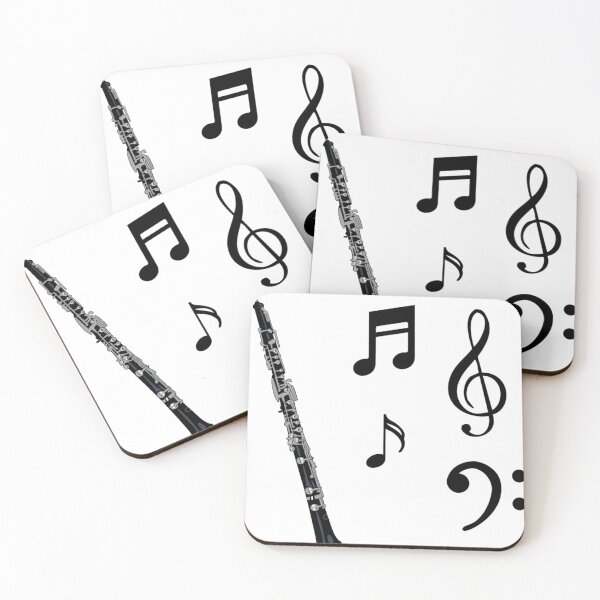 Item preview, Oboe with Eighth Notes and Treble and Bass Clefs designed and sold by ElegantTeaTime.