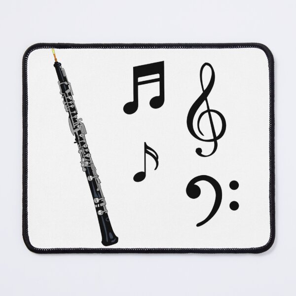 Item preview, Oboe with Eighth Notes and Treble and Bass Clefs designed and sold by ElegantTeaTime.