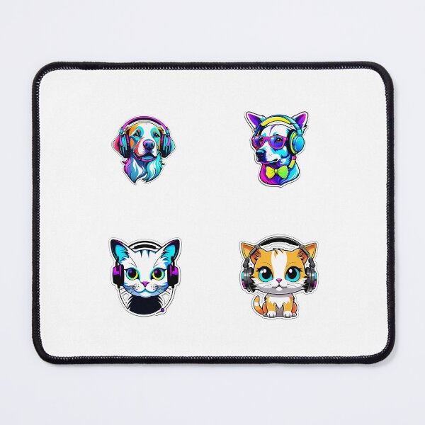 Item preview, Cats and dogs with headphones pack bundle designed and sold by Inspirationmotivation.