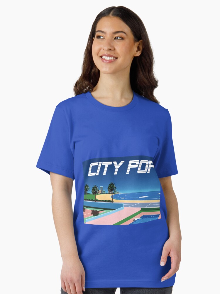 Aperçu 1 sur 7. T-shirt essentiel avec l'œuvre Citypop design (avec logo) créée et vendue par after5.
