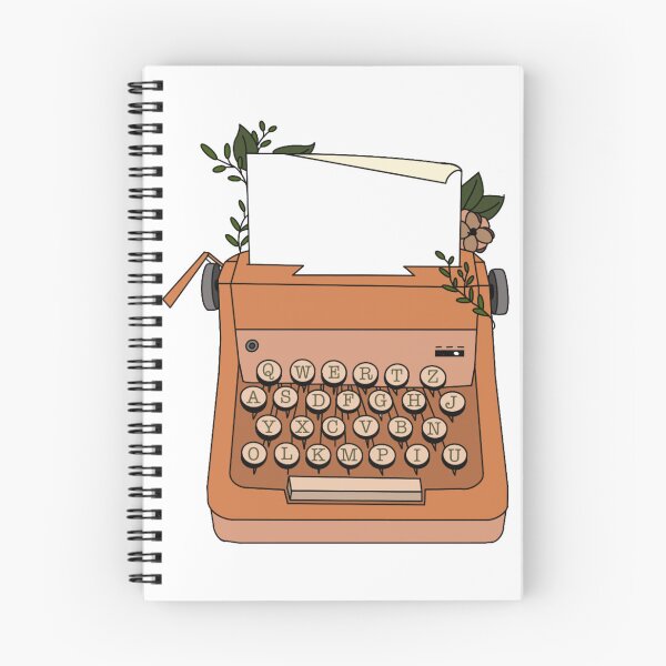 Item preview, orange typewriter designed and sold by the-riles-files.