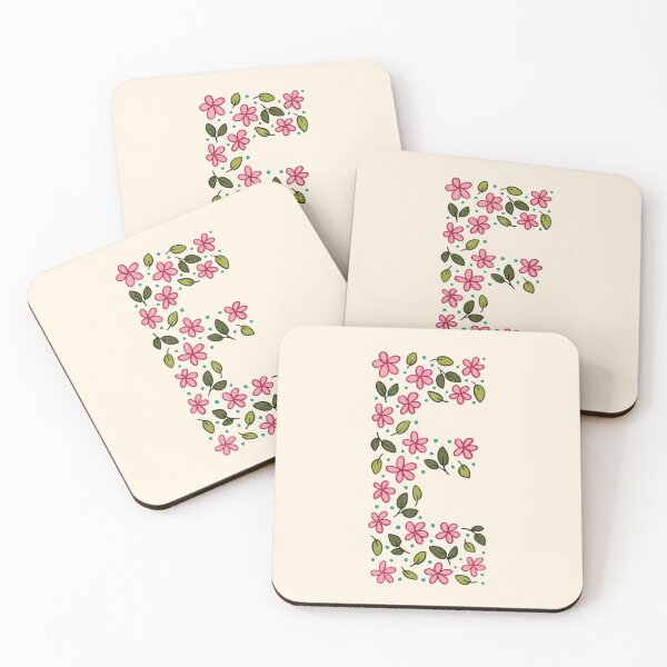 Aperçu de l'œuvre Lettre monogramme floral E créée et vendue par srsig designs.